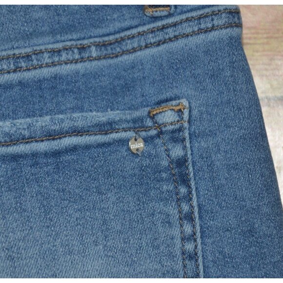 Mica Ladies Light Wash Wide Leg Jeans Size 29 High Rise Stretch Casual Pockets - Picture 7 of 11